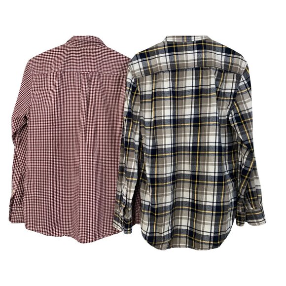 Lot of 2 Chaps Red & Faded Glory Plaid Flannel Button-Up Shirts S GUC 8870 - Picture 6 of 13
